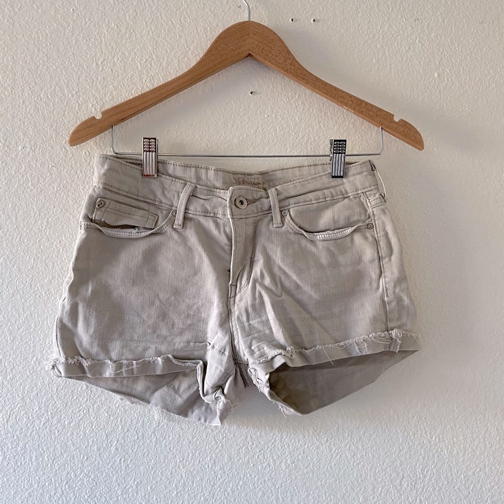 Tan Jean Shorts